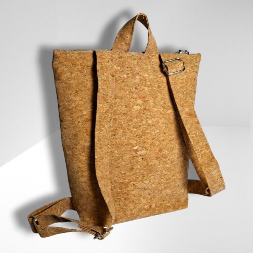 Χειροποίητο παιδικό σακίδιο πλάτης με σχέδιο λιοντάρι από ύφασμα φελλού Ανυφαντού