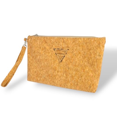 Χειροποίητο γυναικείο τσαντάκι χειρός clutch από φυσικό φελλό Ανυφαντού