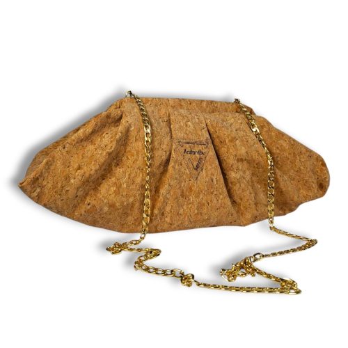 Χειροποίητη γυναικεία τσάντα ώμου Bucket Bag από φυσικό φελλό anifantou.