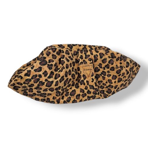Χειροποίητο βραδινό τσαντάκι clutch από φελλό leopard Anifantou